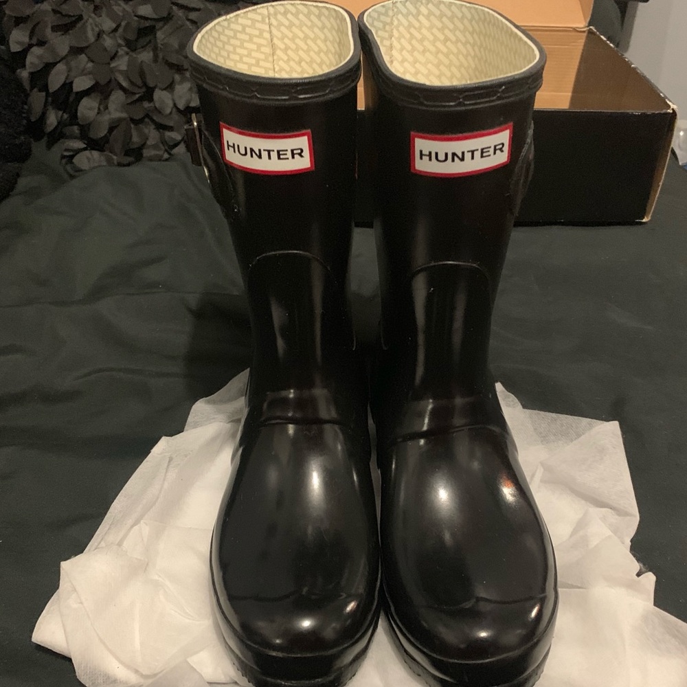 Hunter boots original glossy short